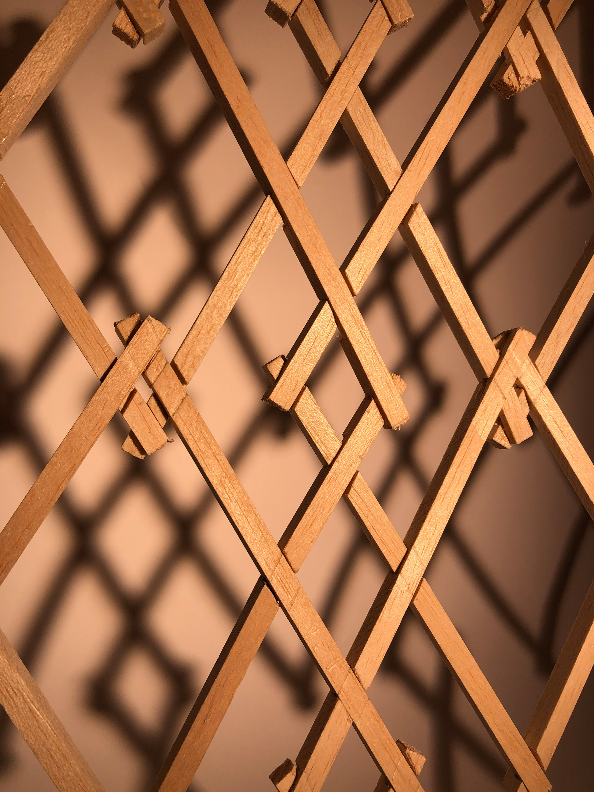 timber truss close up